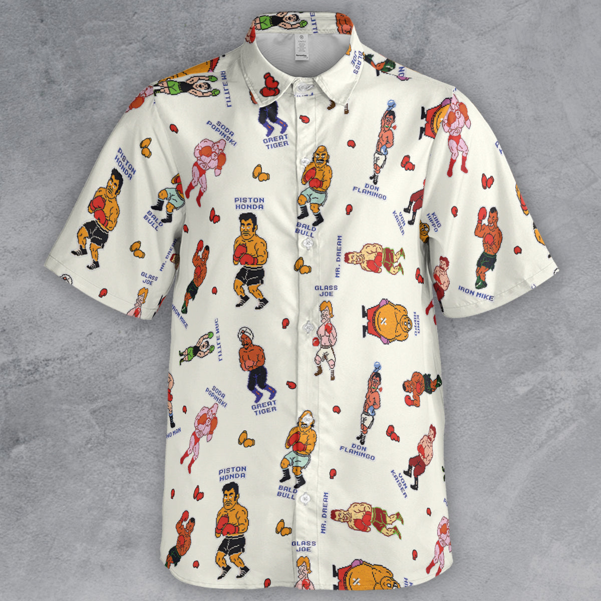 Retro Game Punch Out Button Down Shirt