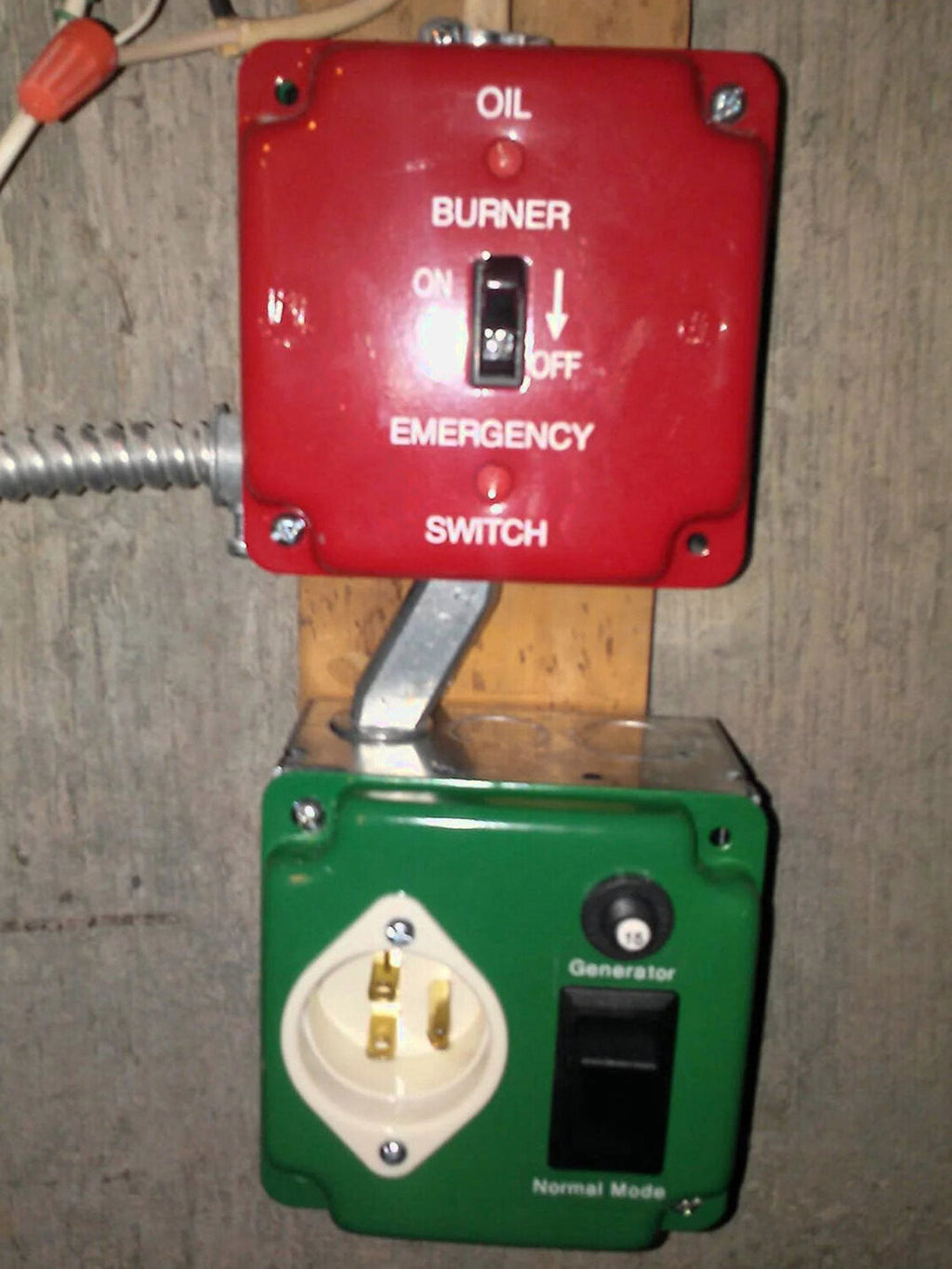EZ Generator Switch 15A 125V Green Manual Transfer Electrical Switch