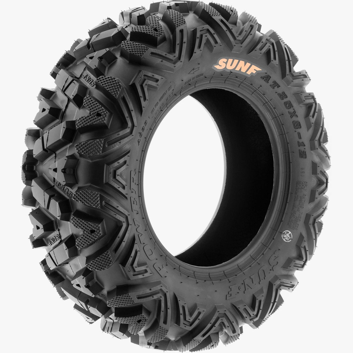 SunF All Terrain ATV UTV Tires 25x8-12 And 25x10-12 6 PR Set Of 4 - A033