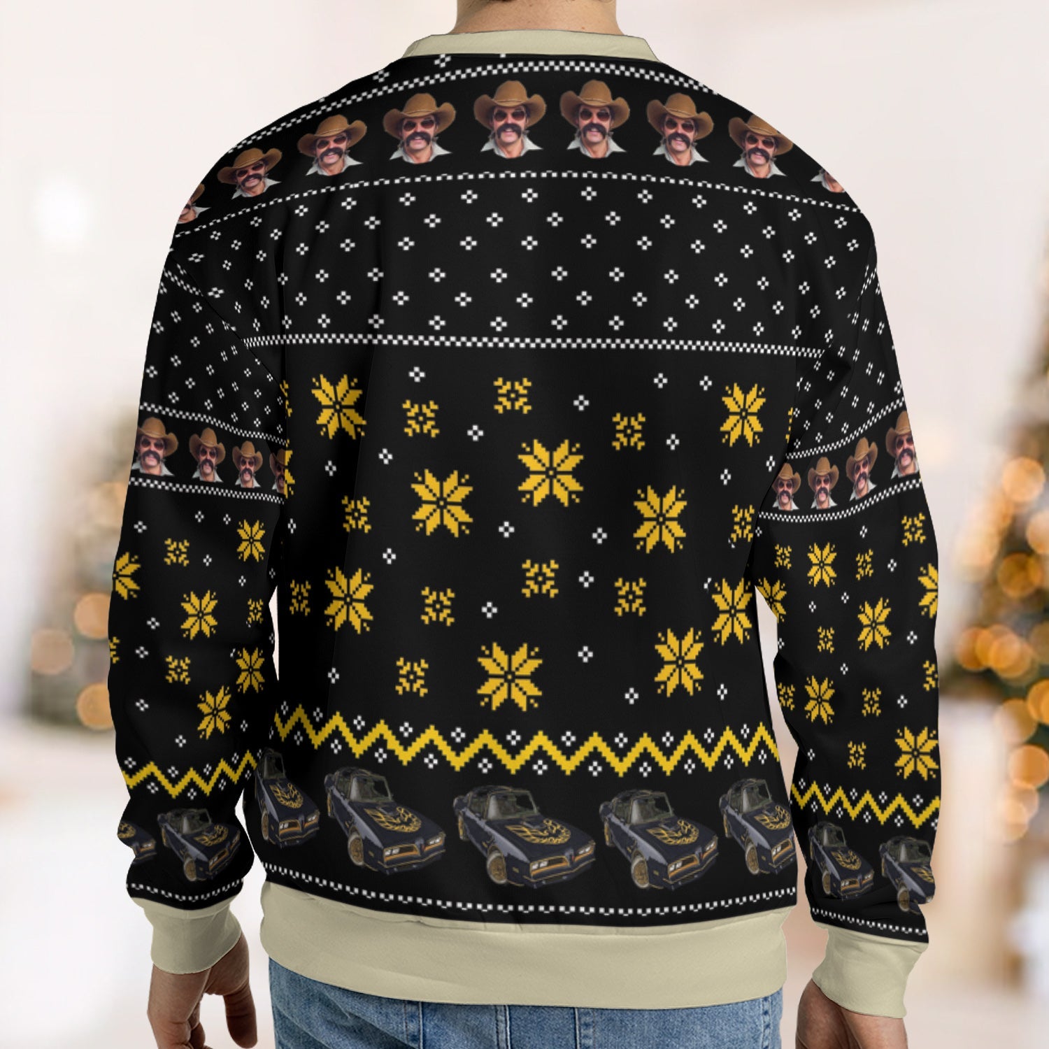 Snowman Smokey and the Bandit Ugly Christmas Sweatshirt