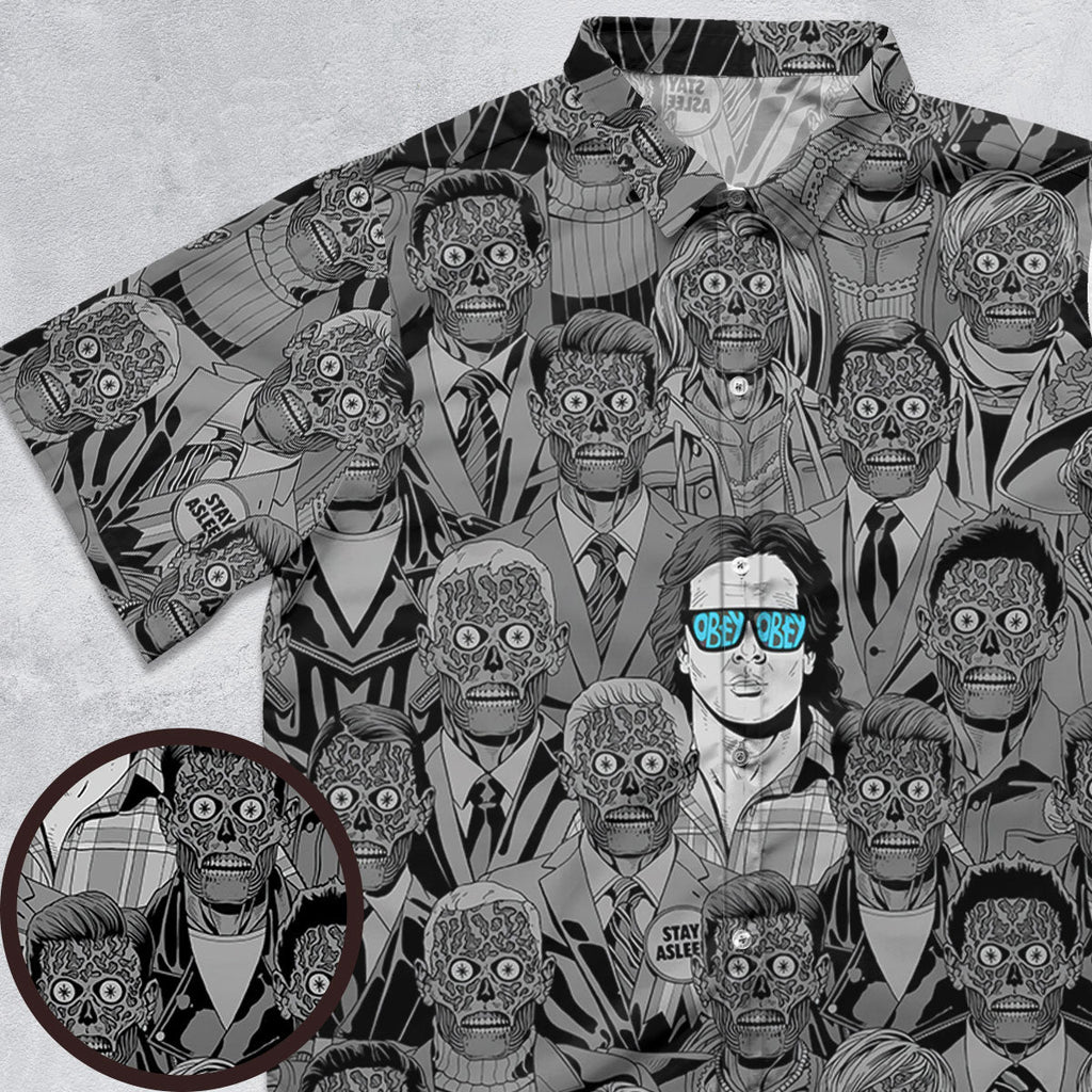 Obey Consume They Live Button Down Shirt