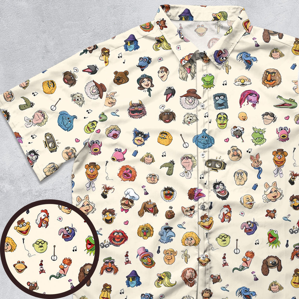 The Muppets Pattern Button Down Shirt