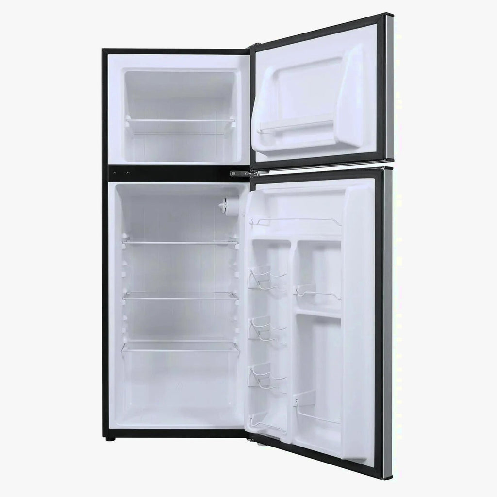 Galanz 4.6 Cu Ft Two Door Mini Refrigerator With Freezer, Stainless Steel - GL46TS5E