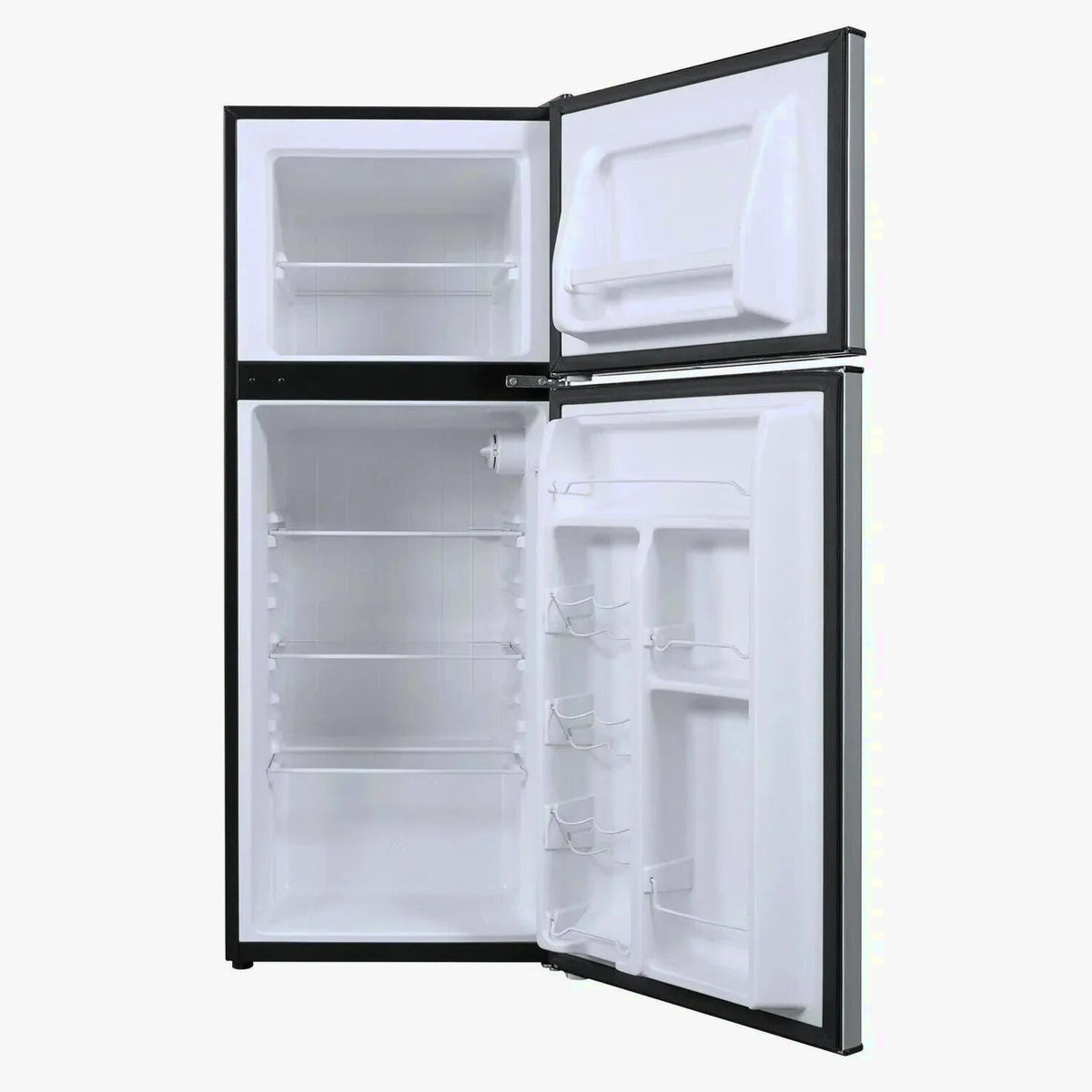 Galanz 4.6 Cu Ft Two Door Mini Refrigerator With Freezer, Stainless Steel - GL46TS5E