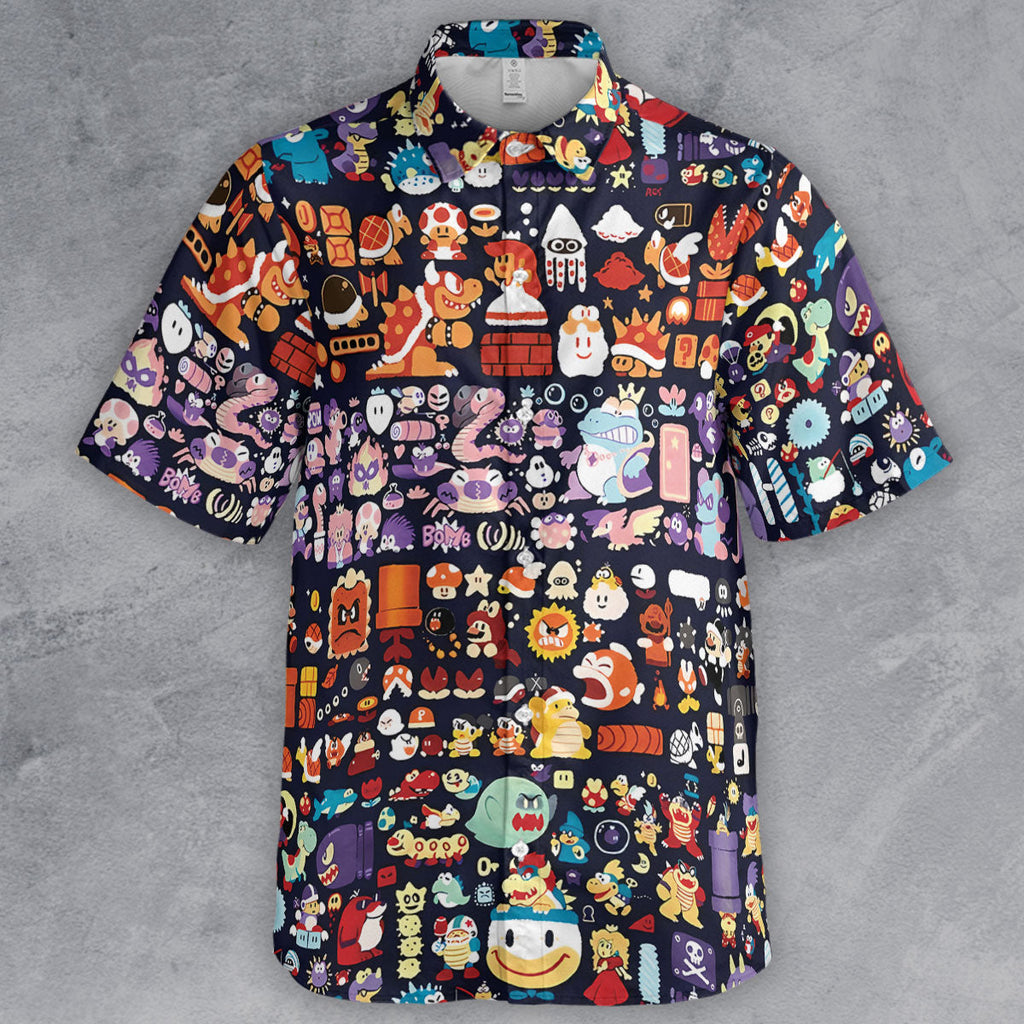 Mario Colors Super Mario Button Down Shirt