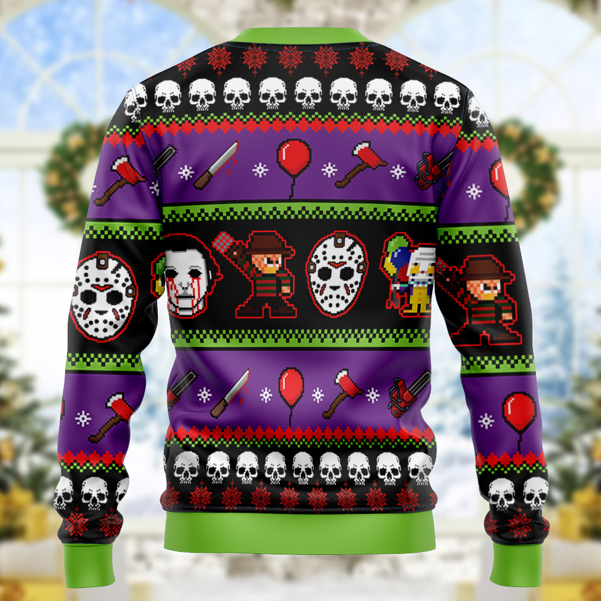Nightmares on Halloween Ugly Christmas Sweatshirt