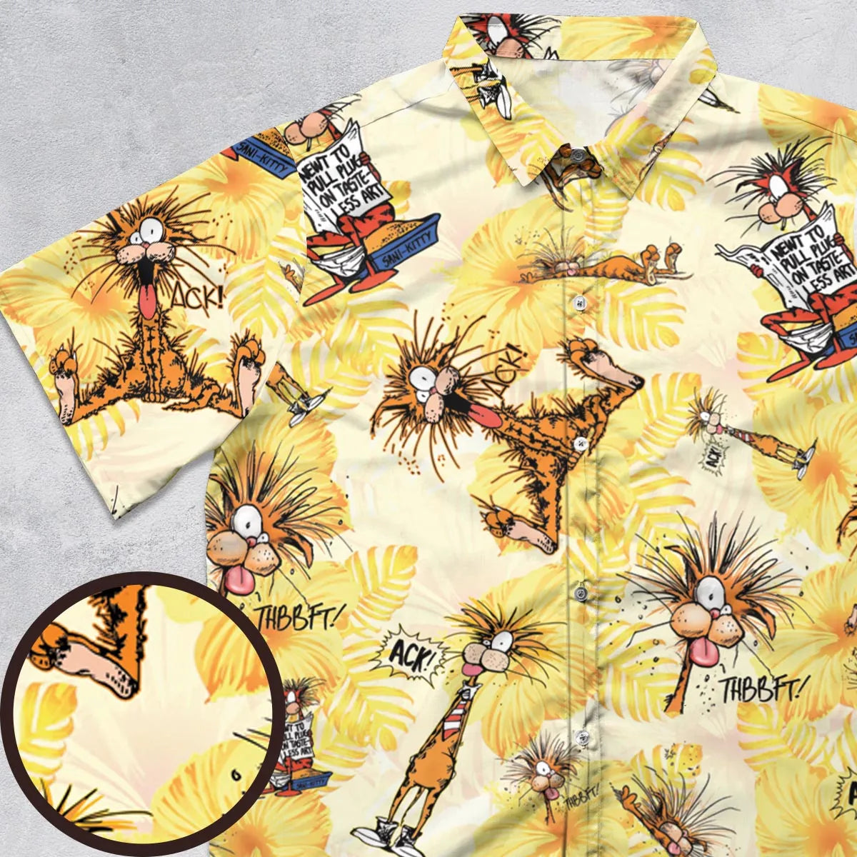 Bill The Cat Bloom County Button Down Shirt