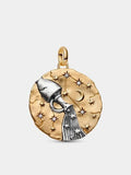 Gold-Plated Oversized Aquarius Charm