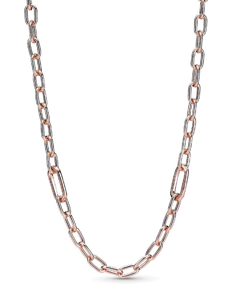 Rose Gold-Plated Small Link Chain Necklace