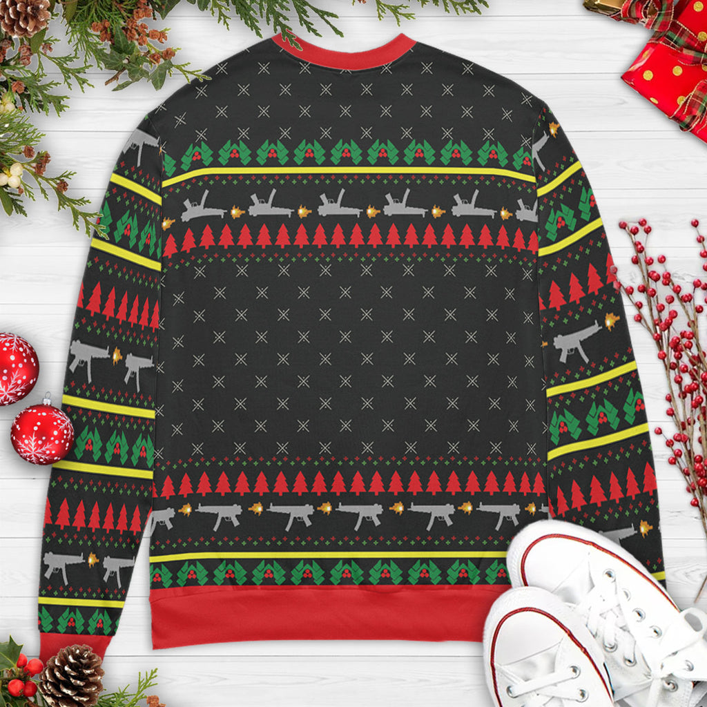Invited To The Christmas Party Die Hard Ugly Christmas Sweatshirt