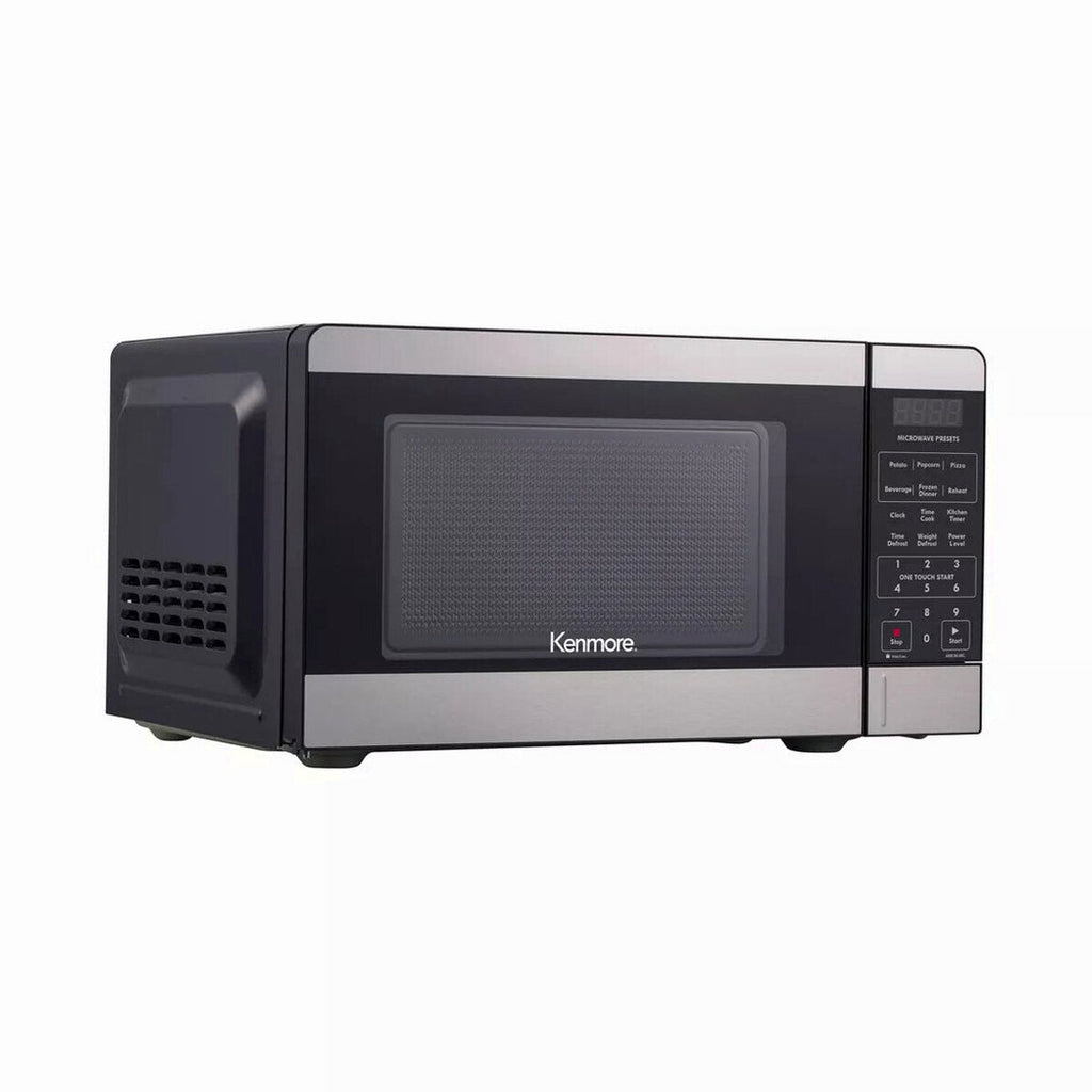 Kenmore Countertop Microwave Oven, 0.7 Cu Ft, 700W, Stainless Steel - Digital Display