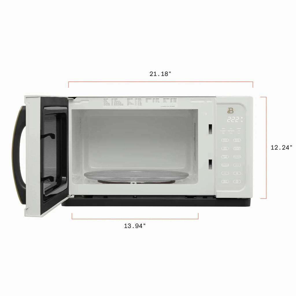 Beautiful 1.1 Cu ft 1000 Watt Sensor Microwave Oven, White Icing - BFCMS811WEST10