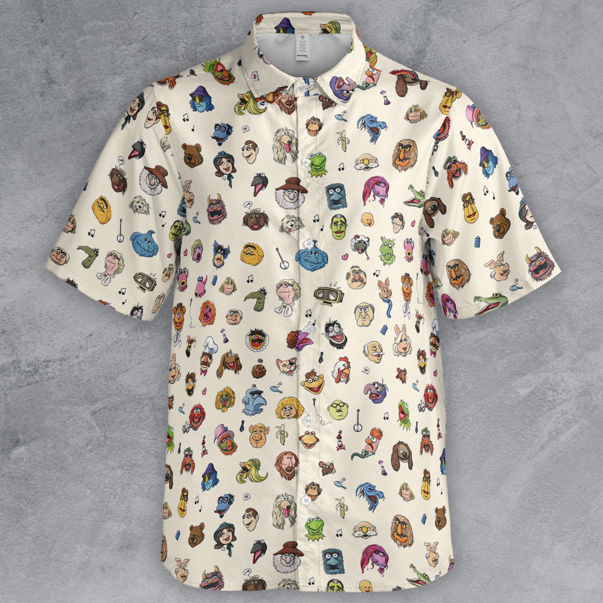 The Muppets Pattern Button Down Shirt