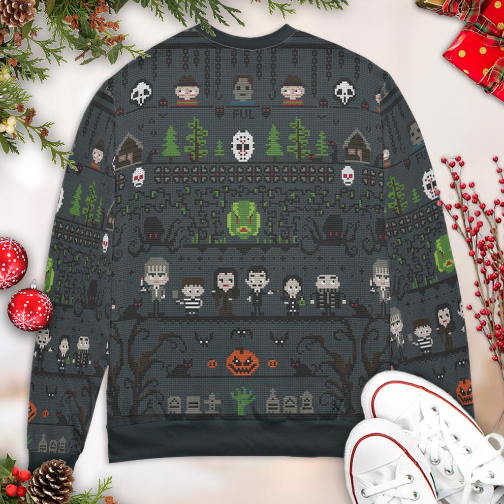 Horror Icons Ugly Christmas Sweatshirt