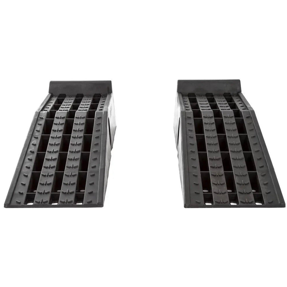 Black Widow Plastic Car Service Ramps, 6.25in Lift, 12in W, Pack Of 2, 10,000 lbs Capacity Per Pair - PSR295