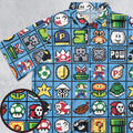 Mario Pixel Super Mario Pattern Button Down Shirt
