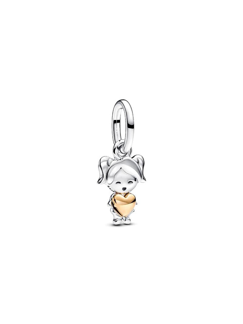 Gold Tone Family Charm Engravable Necklace Set