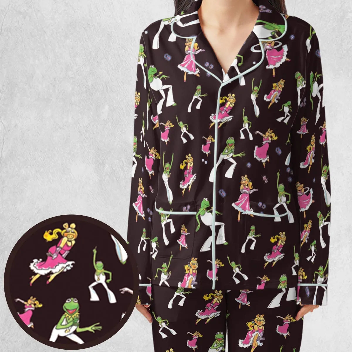 Disco Couple Kermit And Piggy The Muppet Show Pajamas Set