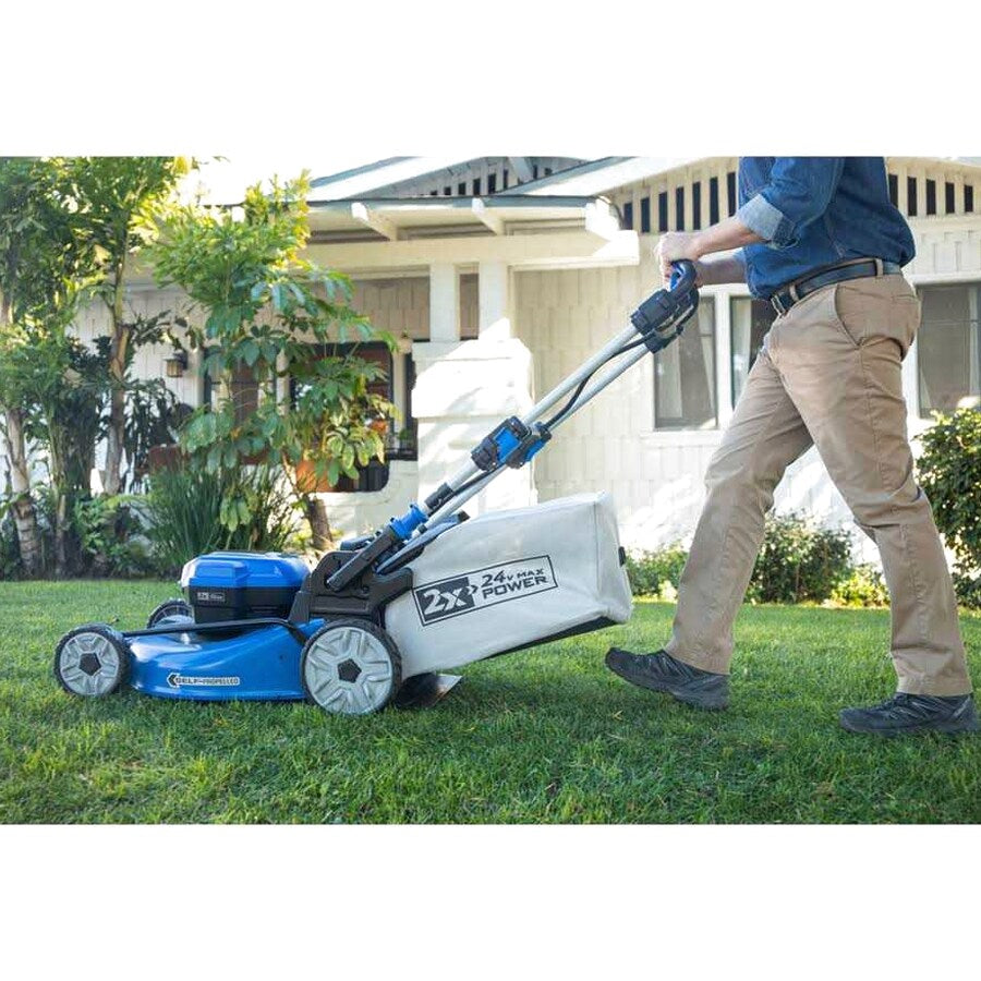 Kobalt Cordless Self-Propelled Lawn Mower, 2x24-Volt 20-in 5 Ah - KLMS 2524A-03