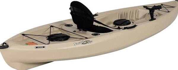 Lifetime Fishing Kayak 10ft 2-Pack With Paddles, UV-Protected HDPE, Tan - Tamarack Angler 100