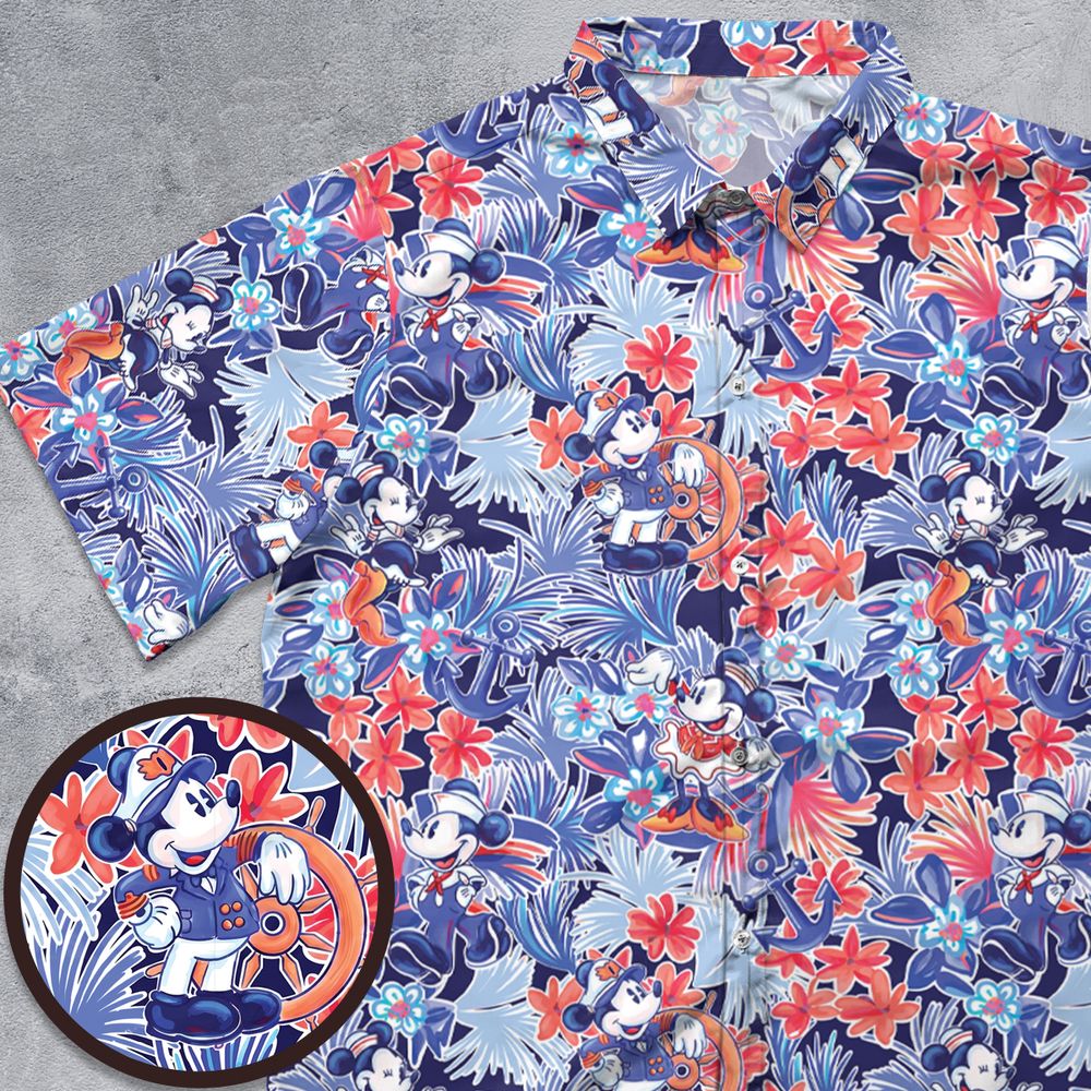Magical Mouse Boat Trip Button Down Shirt
