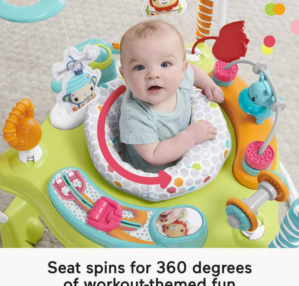 Fisher-Price Fitness Fun Folding Jumperoo Infant Activity Center With Lights And Music - HBM25