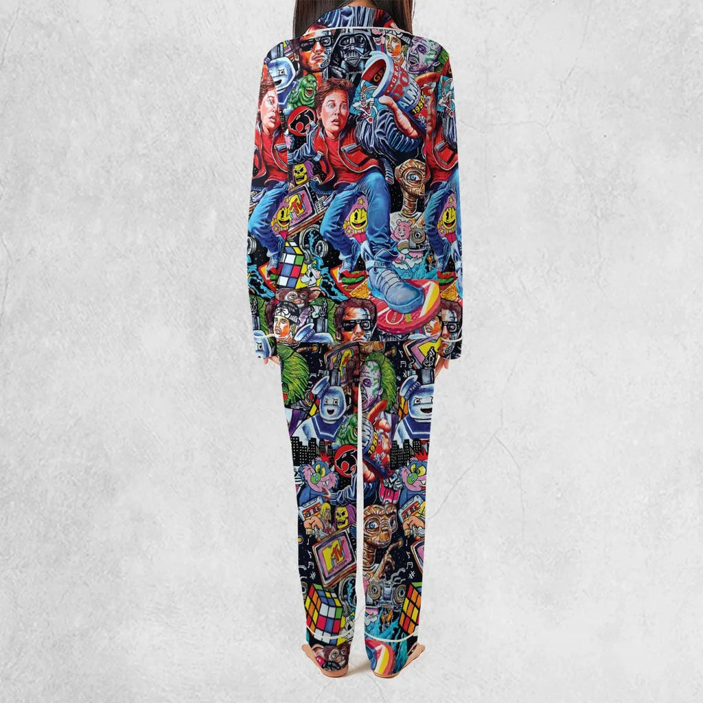 Back To The 80s Pop Culture 80s Movies Characters Pajamas Set