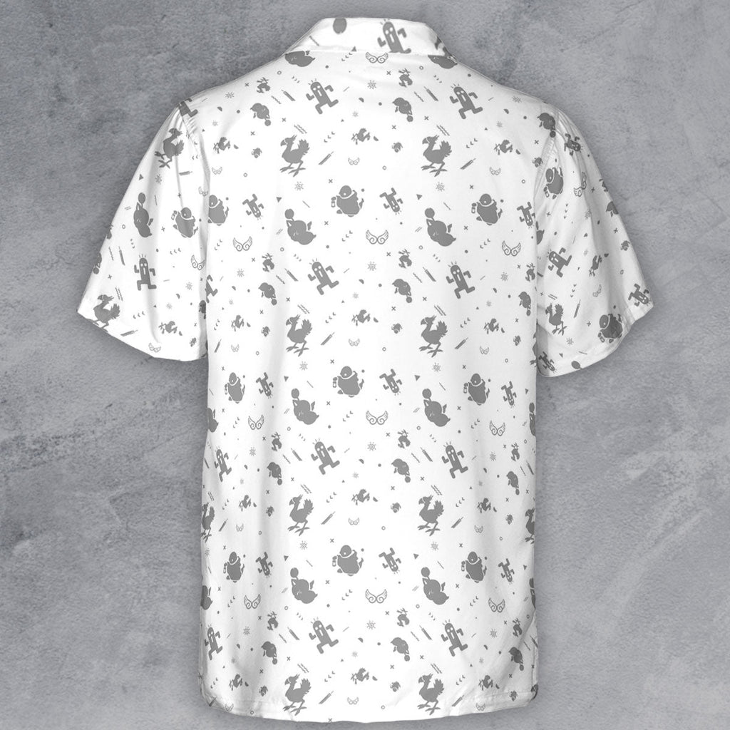 Final Fantasy Creatures Pattern Button Down Shirt