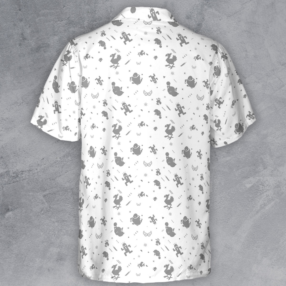 Final Fantasy Creatures Pattern Button Down Shirt