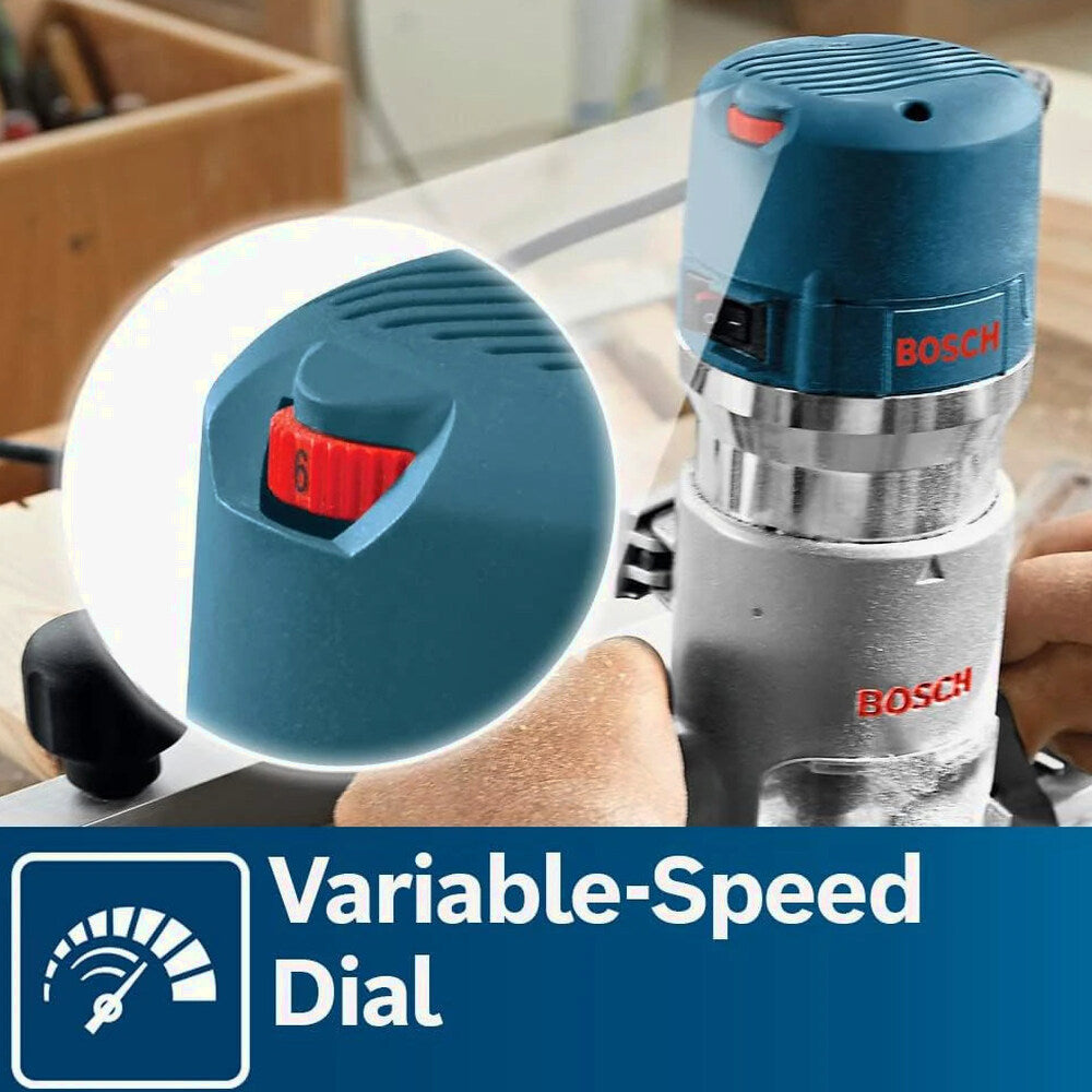 BOSCH Wood Router Tool Combo Kit, 12 Amp, 2.25 Horsepower - 1617EVSPK