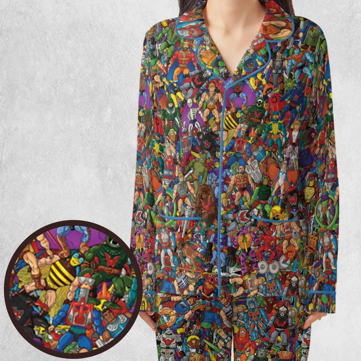 MOTU's Characters Figure Pattern He-man and The Masters of The Universe Pajamas Set