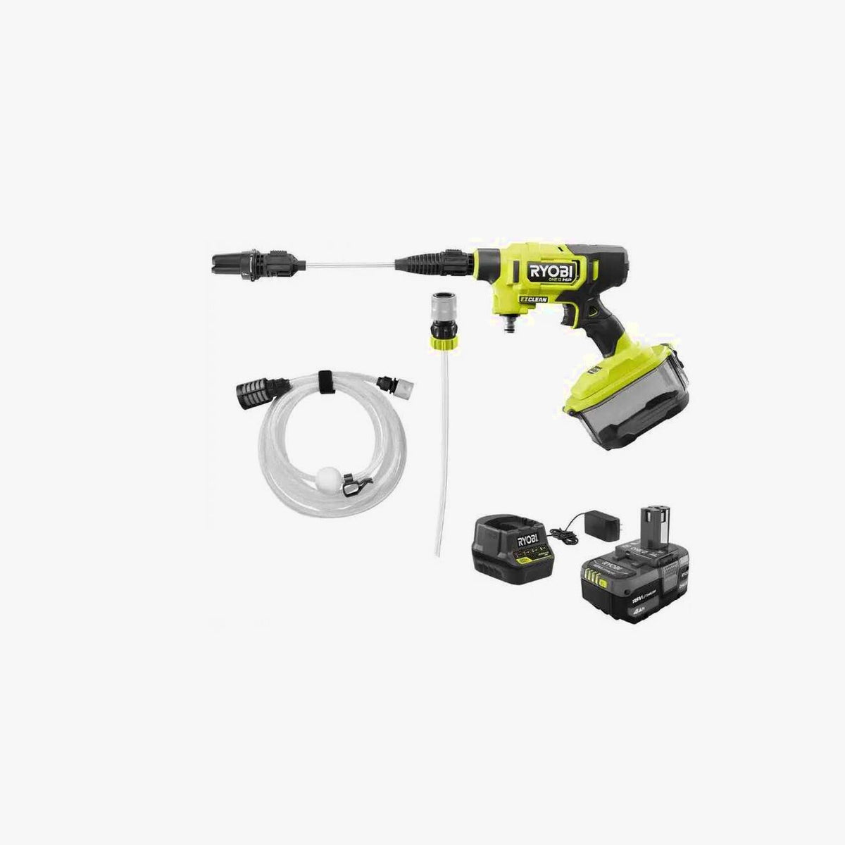 Ryobi ONE+ HP 18V Brushless EZClean 600 PSI 0.7 GPM Cordless Cold Water Power Cleaner With 4.0 Ah Battery And Charger