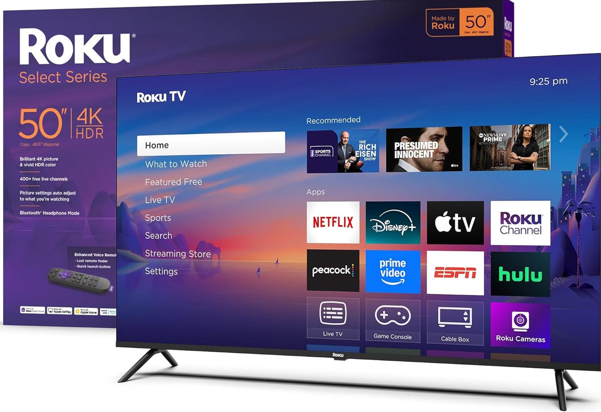 Roku 50in Select Series 4K HDR Smart TV With Voice Remote