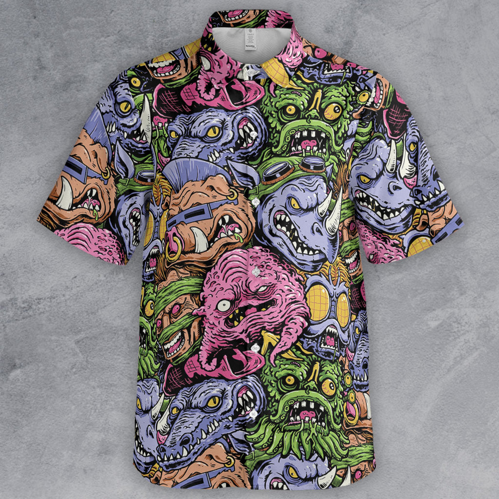 Nostalgic Villains Teenage Mutant Ninja Turtles Button Down Shirt