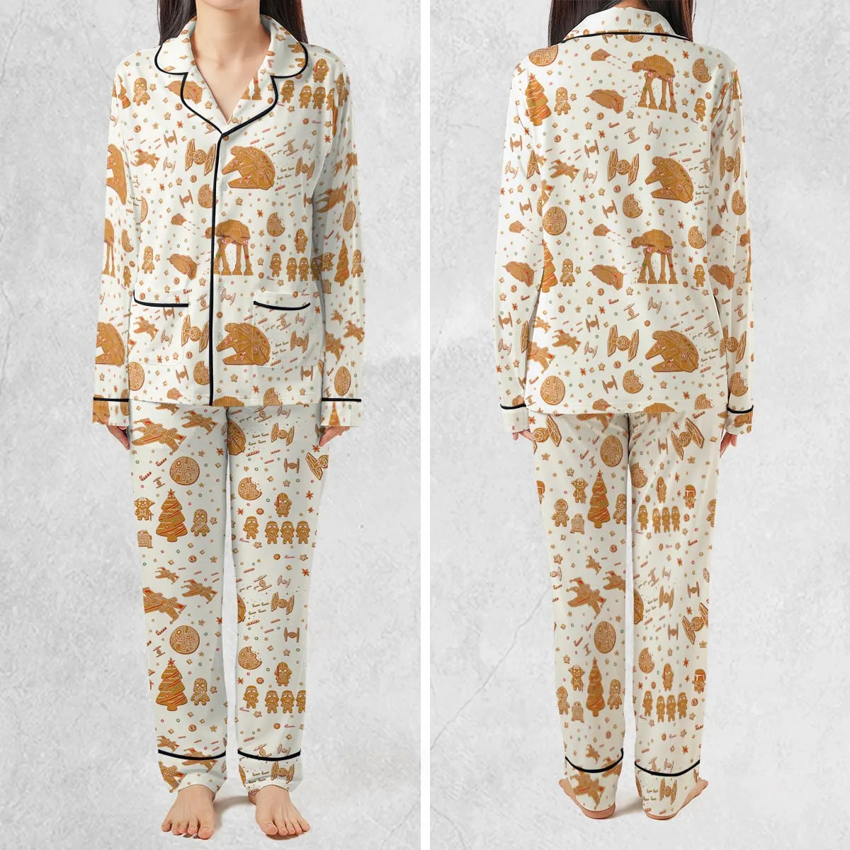 Gingerbread Christmas Star Wars Pajamas Set