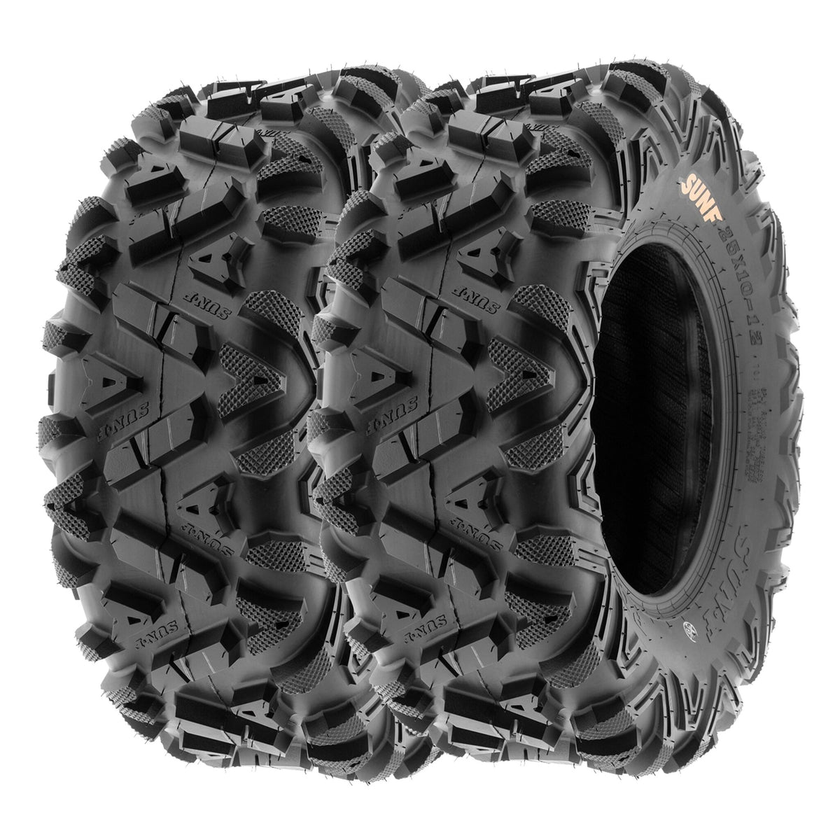 SunF All Terrain ATV UTV Tires 25x8-12 And 25x10-12 6 PR Set Of 4 - A033