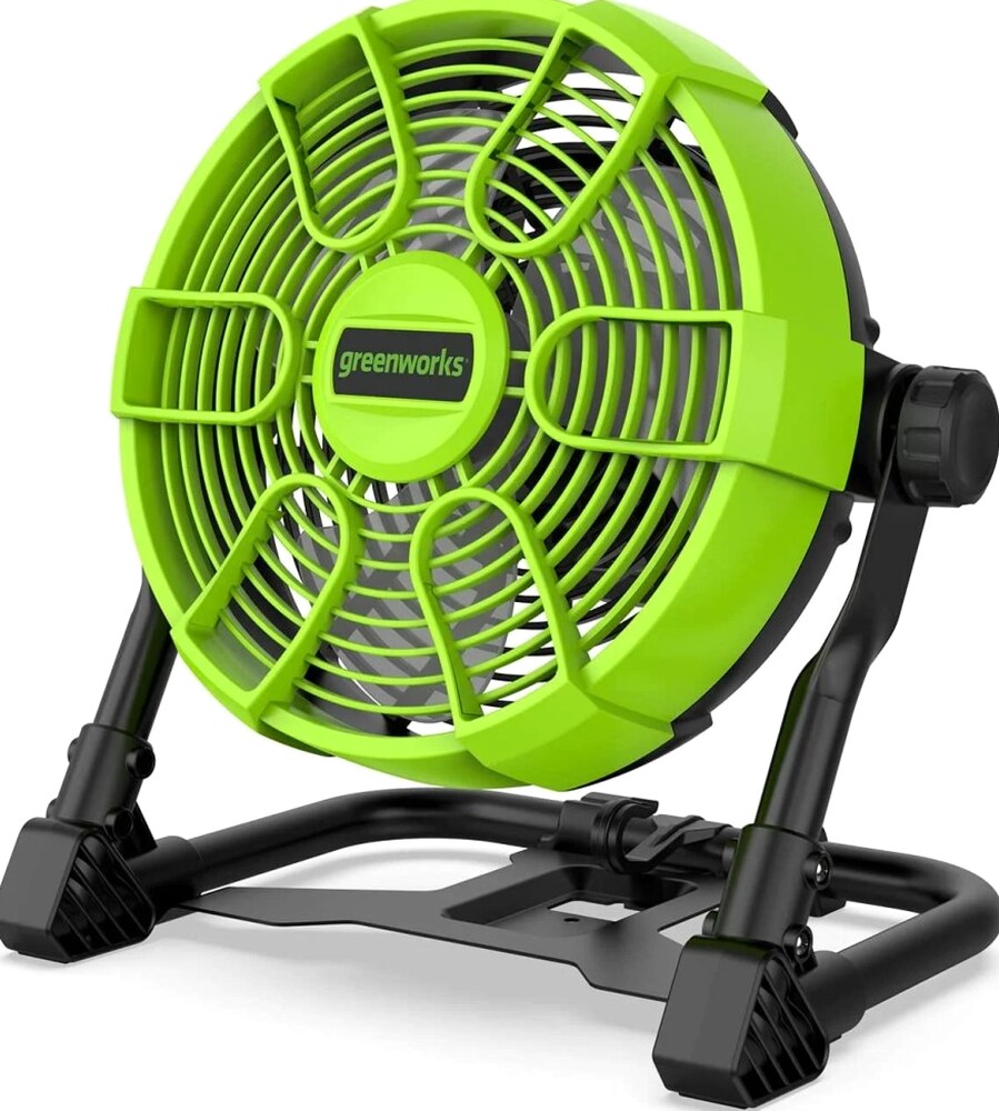 Greenworks 24V 10in 5-Speed Fan 500 CFM With 2.0Ah USB Battery And Charger