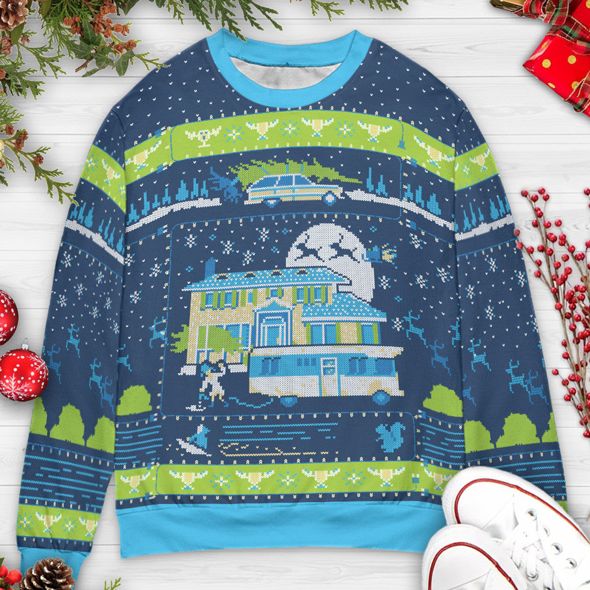 Hallelujah, Holy Cousin Eddie National Lampoon's Christmas Vacation Ugly Christmas Sweatshirt