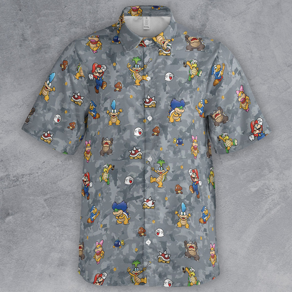 Super Mario Nintendo Video Game Button Down Shirt