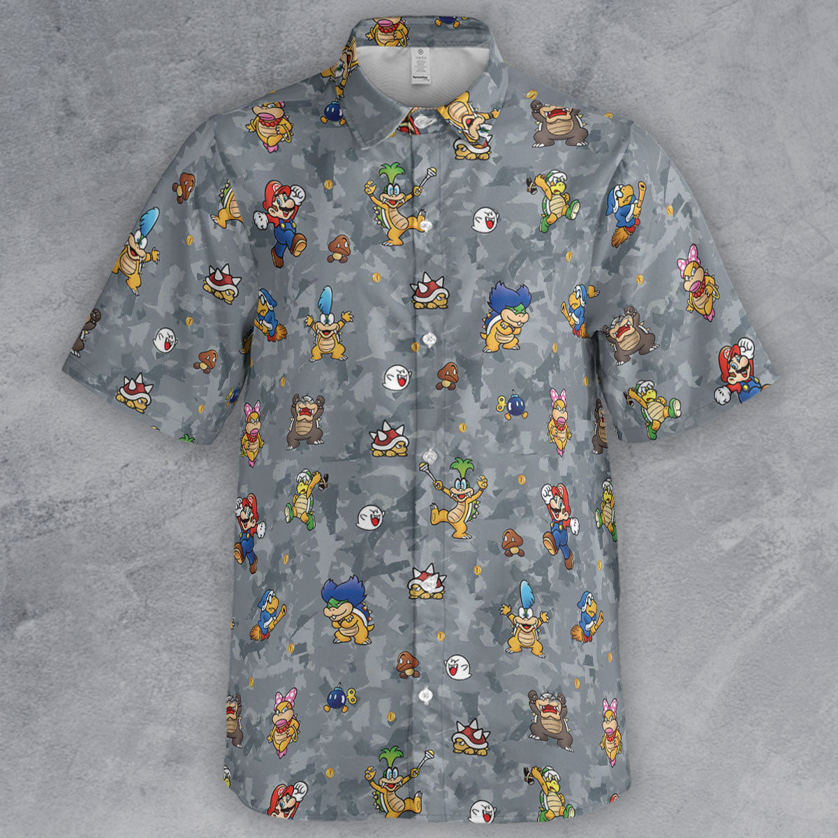 Super Mario Nintendo Video Game Button Down Shirt