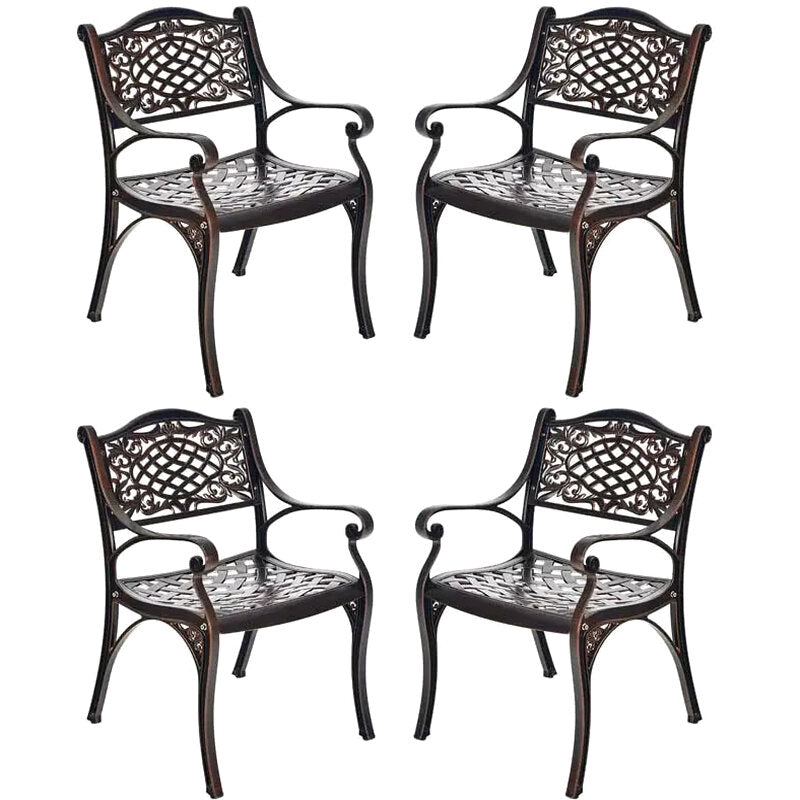 All-Weather Cast Aluminum Outdoor Dining Chairs, Set Of 2 - 23 in x 22 in x 32.5 in