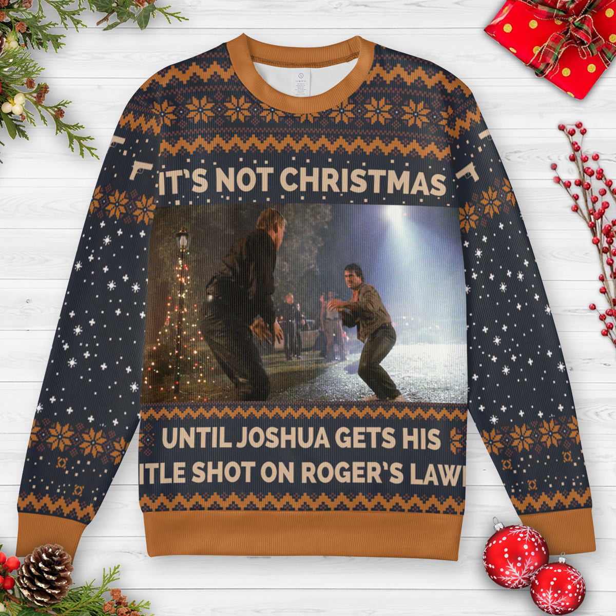 Action Holiday meme Ugly Christmas Sweatshirt