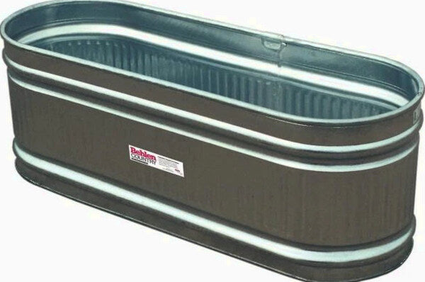 Galvanized Round-End Tank, 169-Gallon