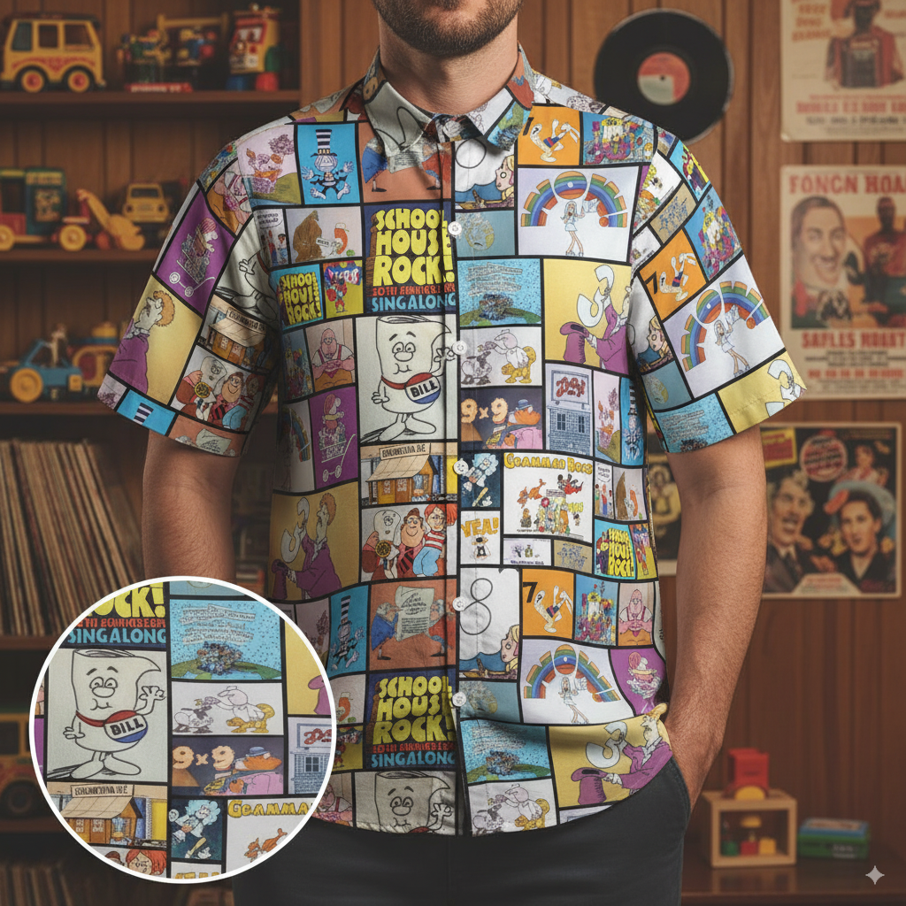Schoolhouse Rock Retro Button Down Shirt