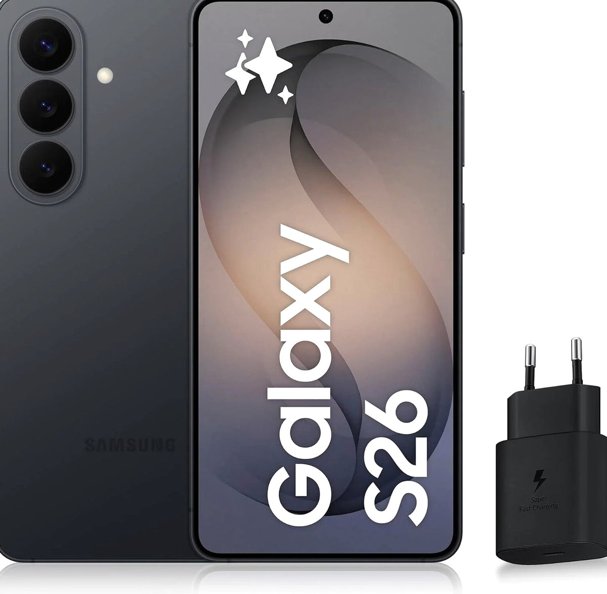 Samsung Galaxy S26 Android 5G Smartphone, 512 Go, Violet, 25W Fast Charger Included - Galaxy S26