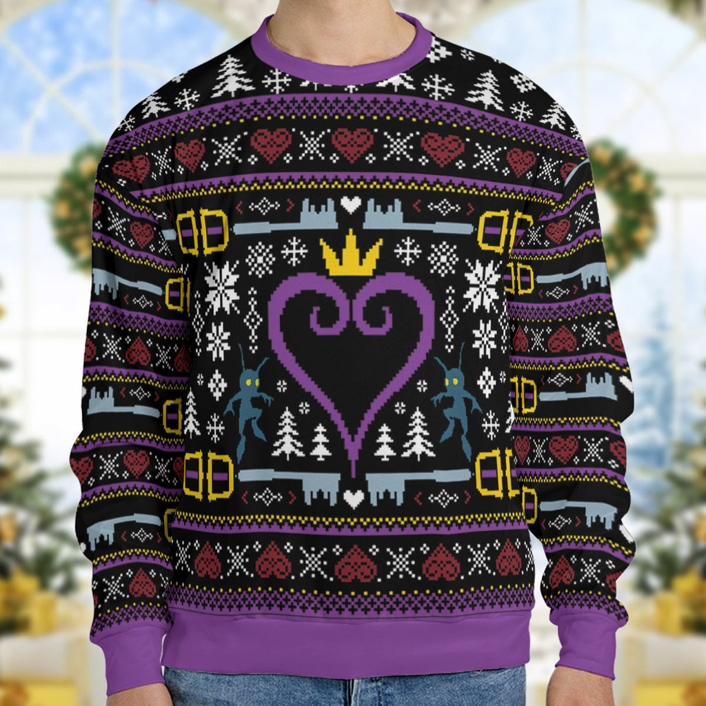 Heartless Christmas Kingdom Hearts Ugly Christmas Sweatshirt