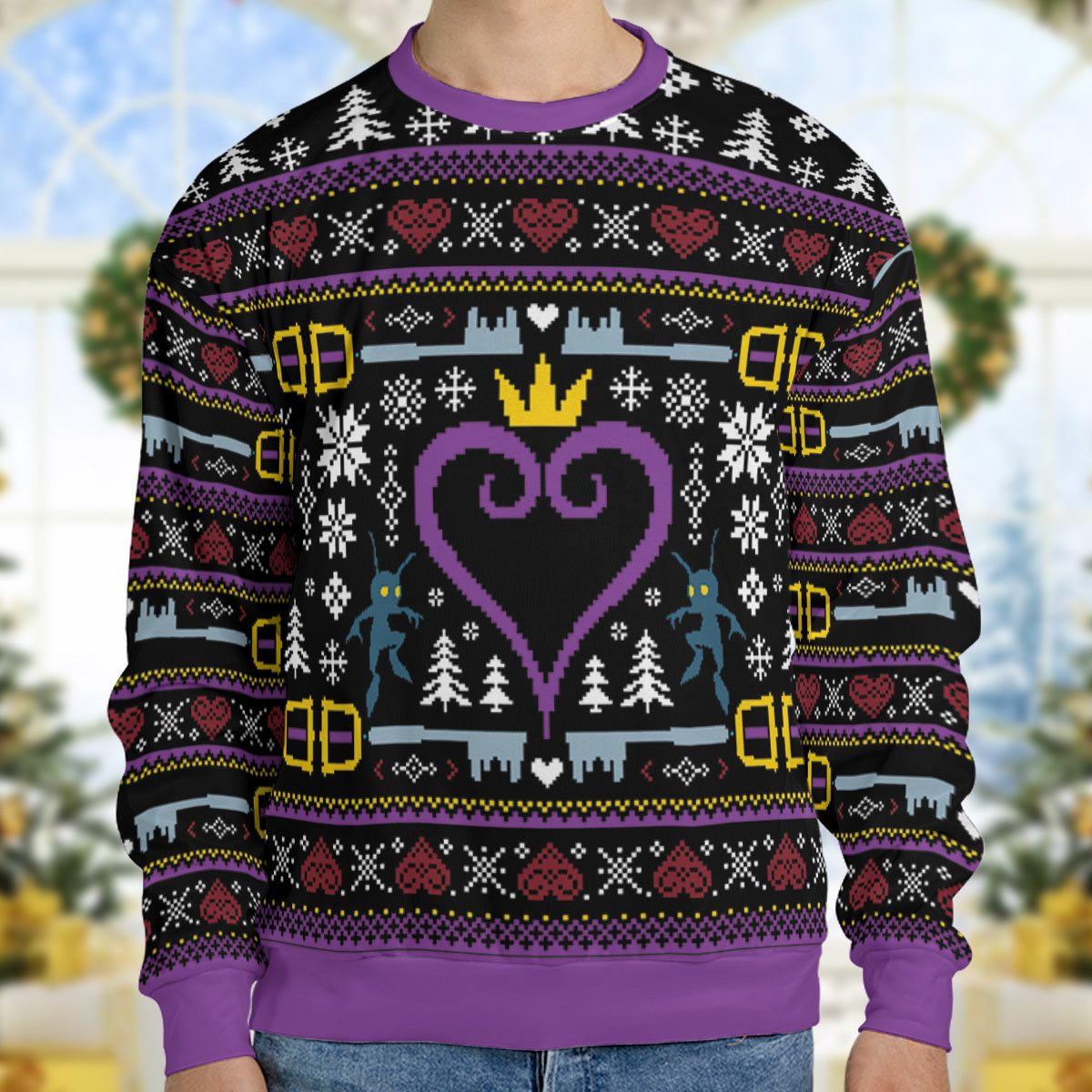 Heartless Christmas Kingdom Hearts Ugly Christmas Sweatshirt
