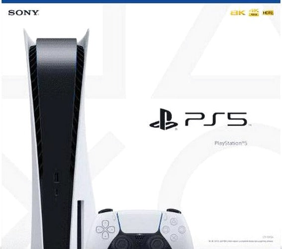Sony PlayStation 5 Disc Console, White, 1 Controller - 3006634