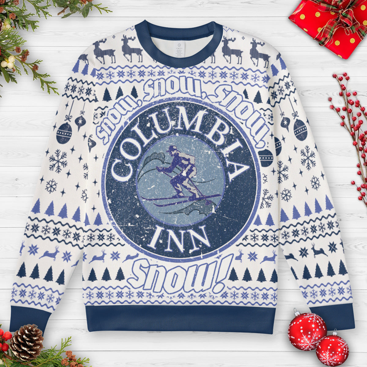 Columbia Inn White Christmas Ugly Christmas Sweatshirt