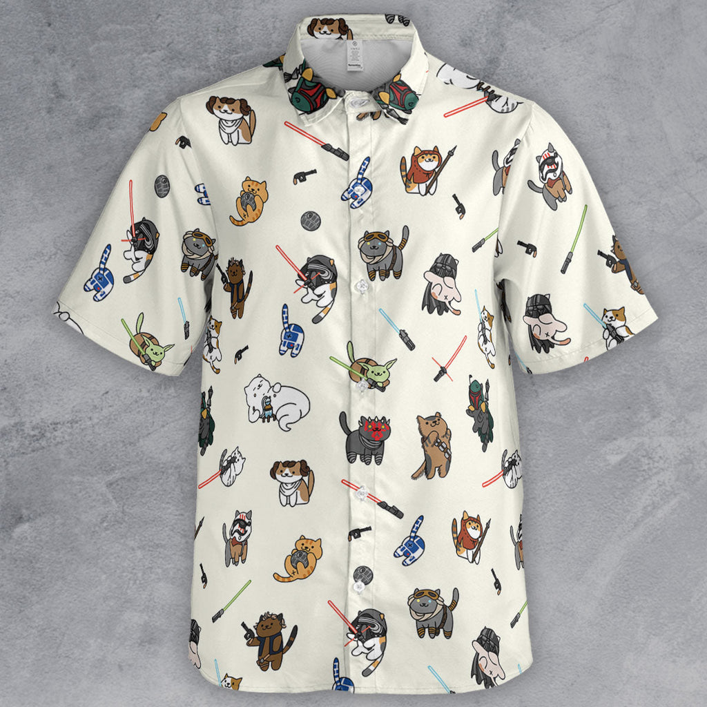 Star Wars Characters As Cats Button Down Shirt